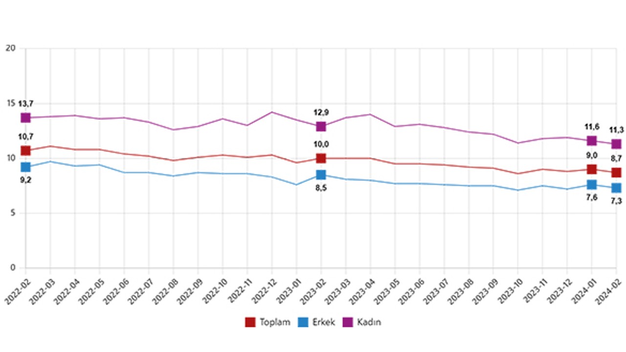 TUİK Şubat Ayı İşgücü İstatistiklerini Açıkladı