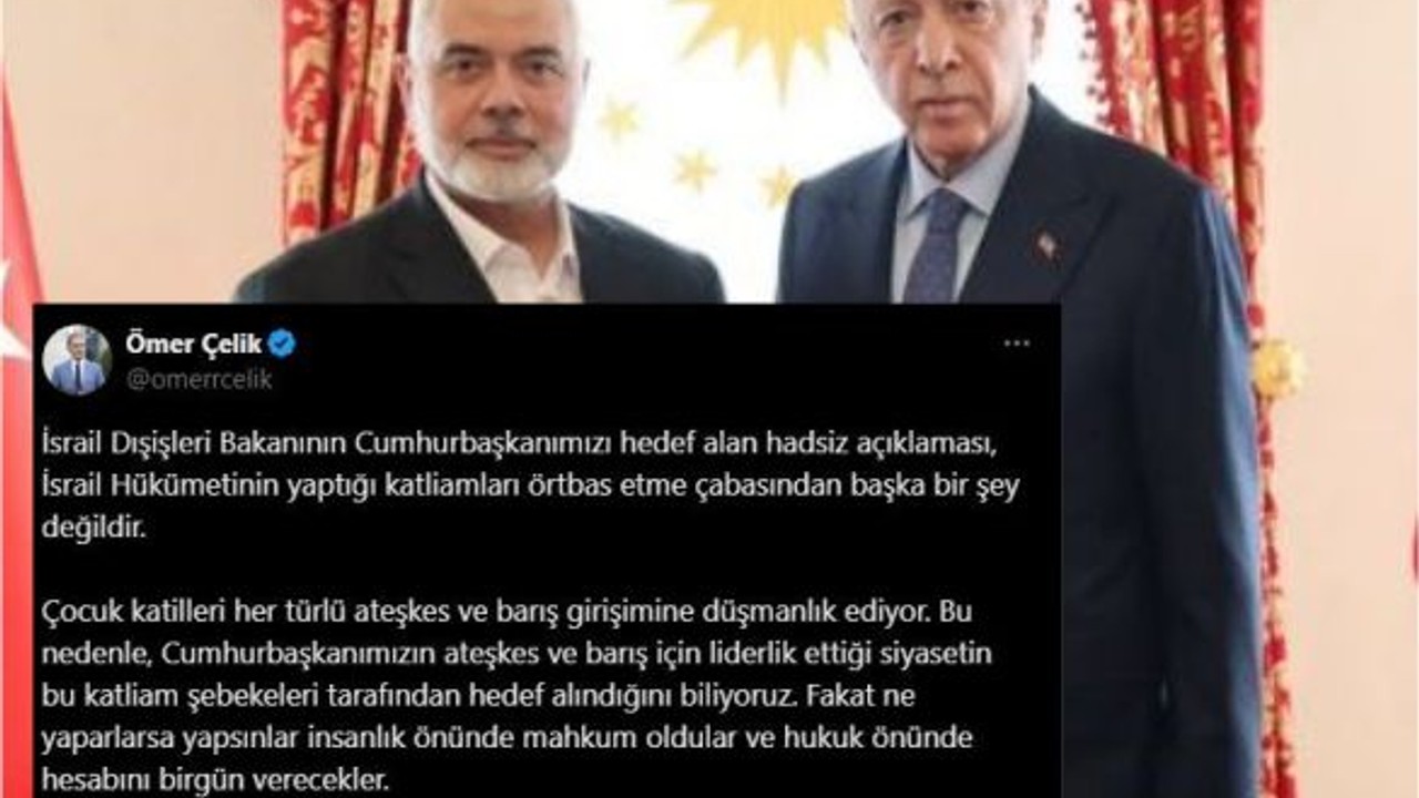 AK Parti Sözcüsü Çelik: "İsrail Dışişleri Bakanının açıklaması katliamları örtbas etme çabasıdır"