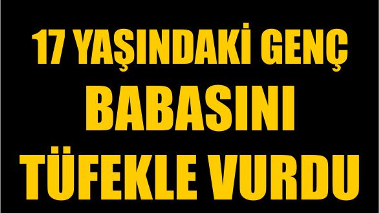 17 Yaşındaki Genç Babasını Tüfekle Vurdu