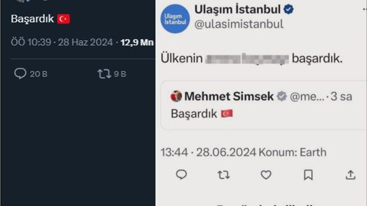 İBB Ulaşımı, Bakan Şimşek'in açıklamasını küfürlü paylaştı