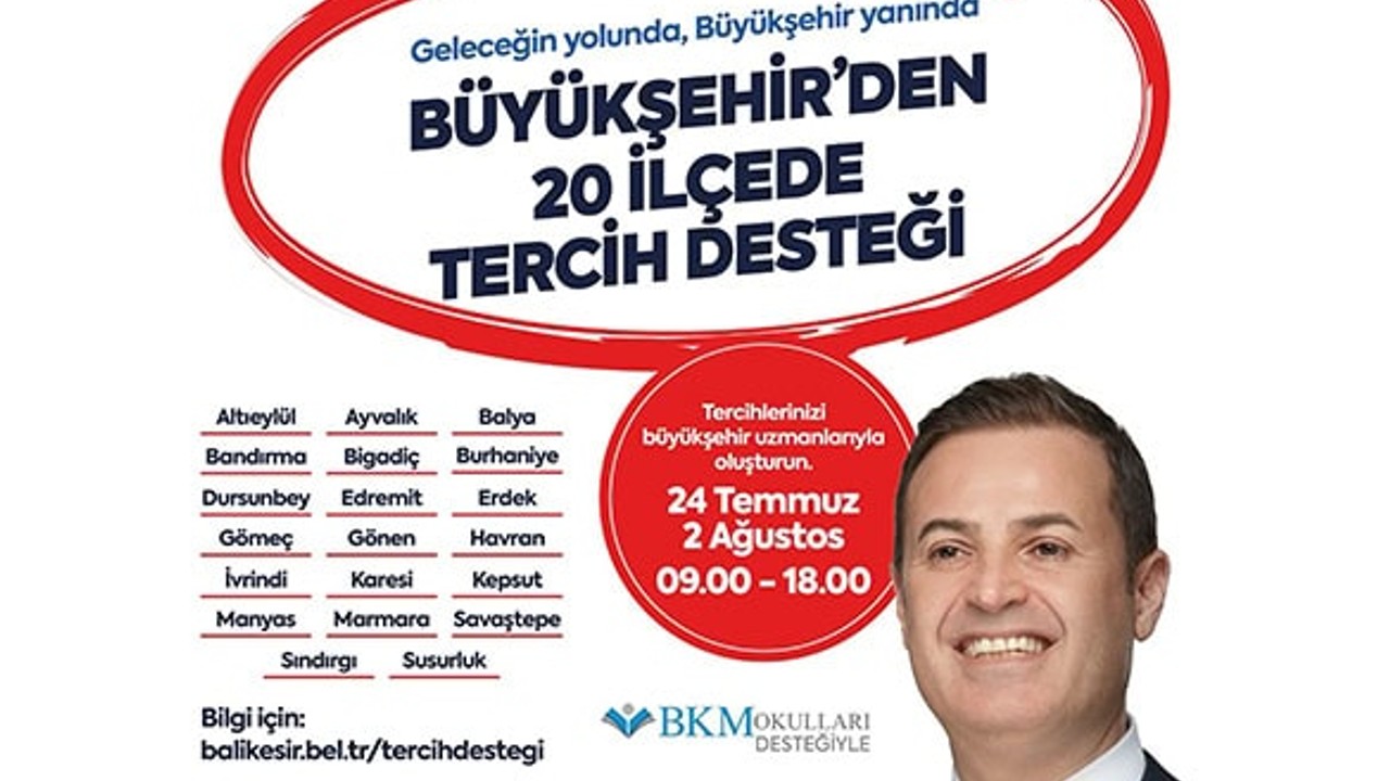Üniversite Tercih Döneminde Büyükşehir'den Destek