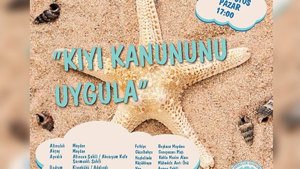 Ayvalık’ta “Kıyılar İçin Adalet” Etkinliği Düzenleniyor
