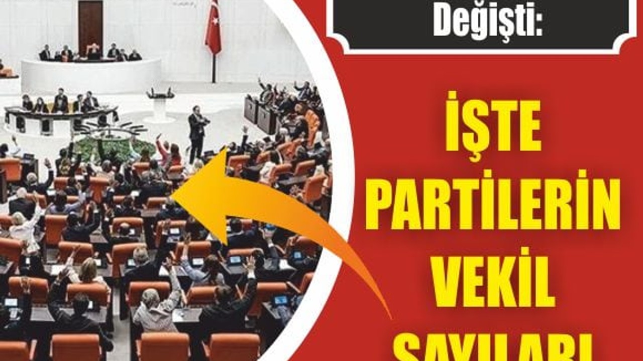 TBMM'de Partilerin Vekil Sayıları Değişti!