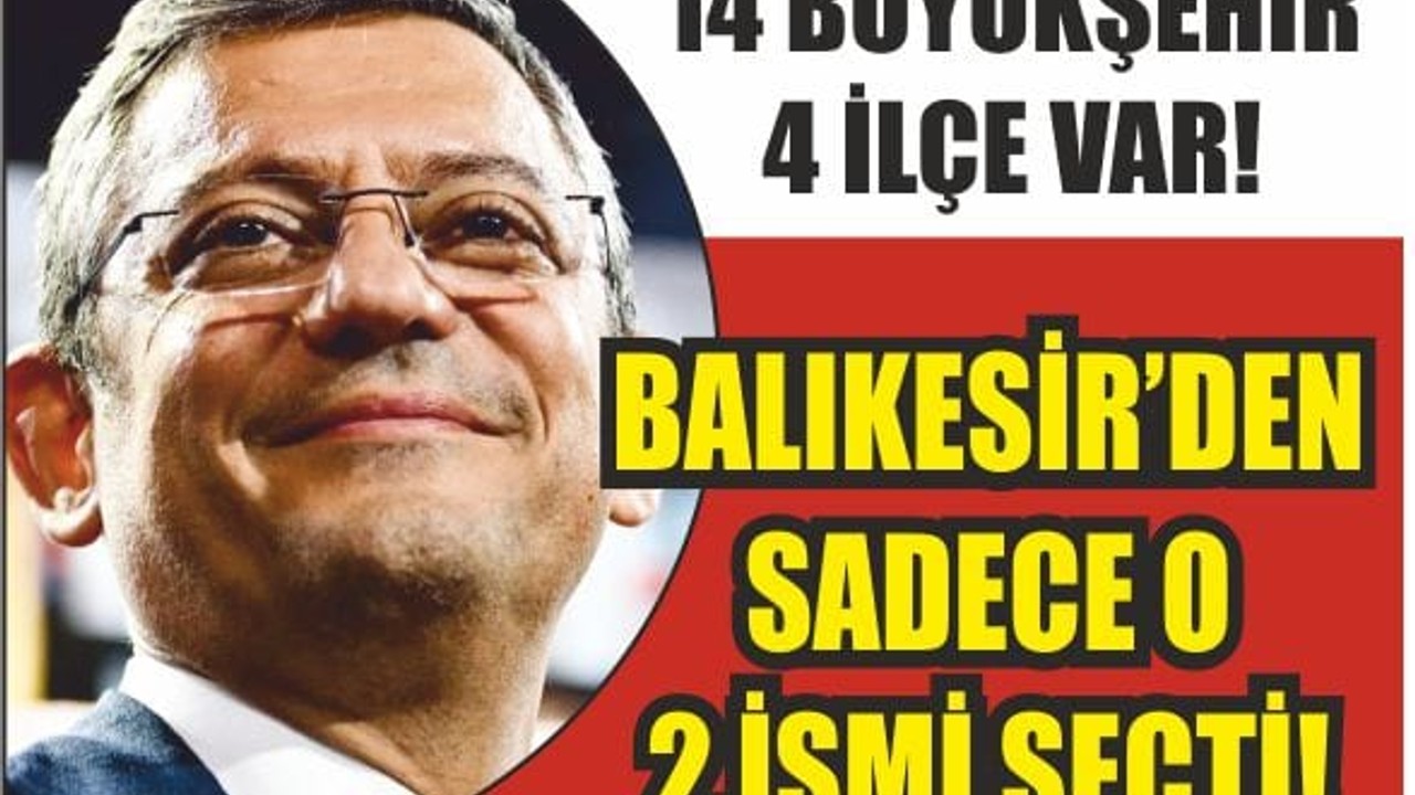 Özel Balıkesir'den Sadece Bu 2 İsmi Seçti!