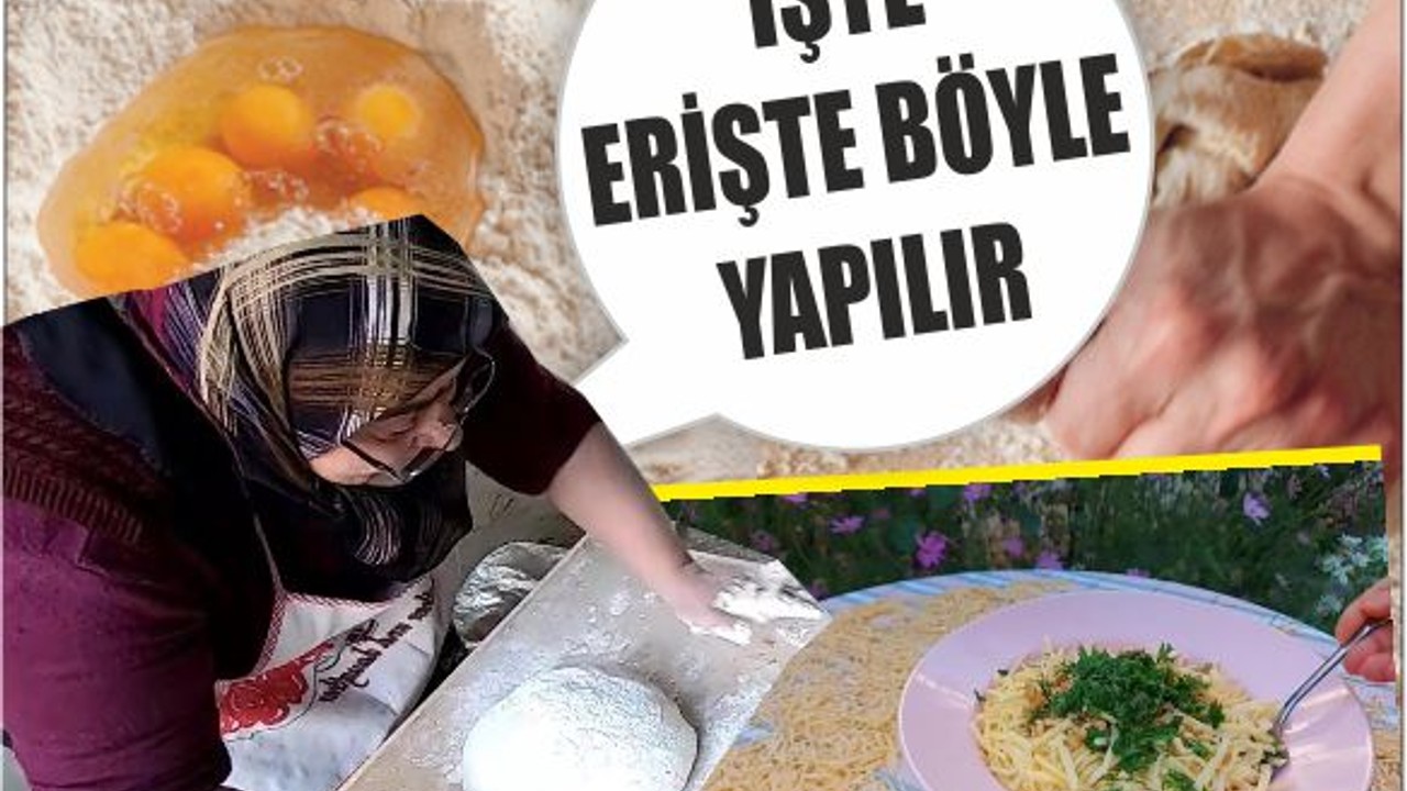 Balıkesir Kırsalında Geleneksel Erişte Yapımı Başladı