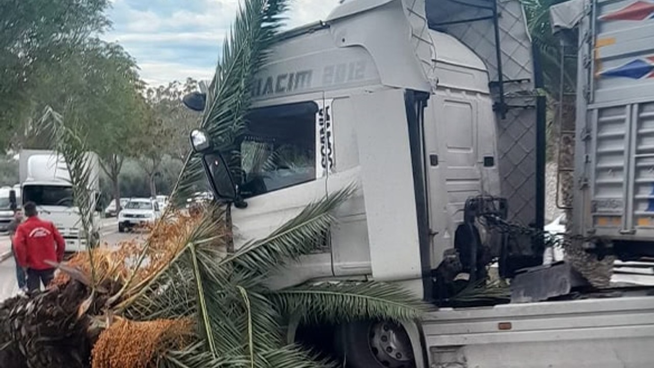 Erdek’te Kontrolü Kaybeden Tır Karşı Şerit'e Geçti
