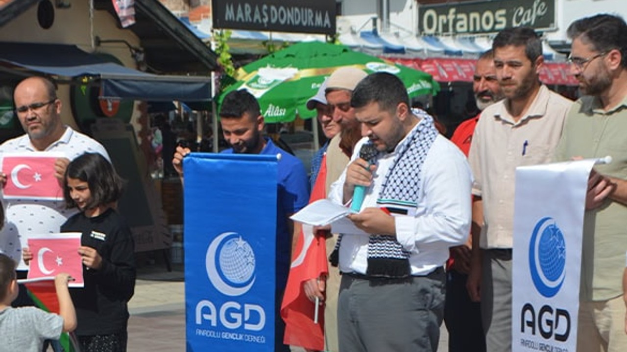 Ayvalık'ta Filistin'e Destek İçin Basın Açıklaması