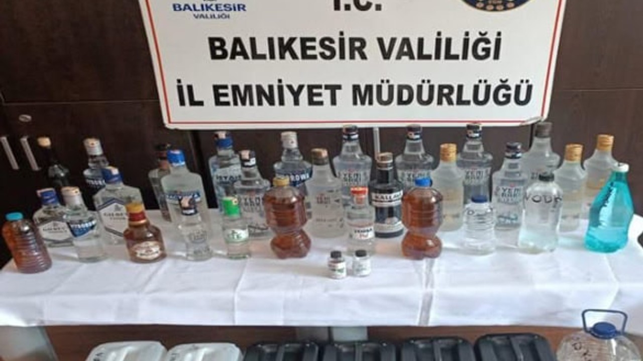 Balıkesir'de Kaçak Alkol Operasyonu