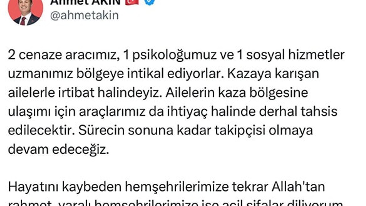 Başkan Akın’dan Aksaray’daki Kazaya Anında Destek