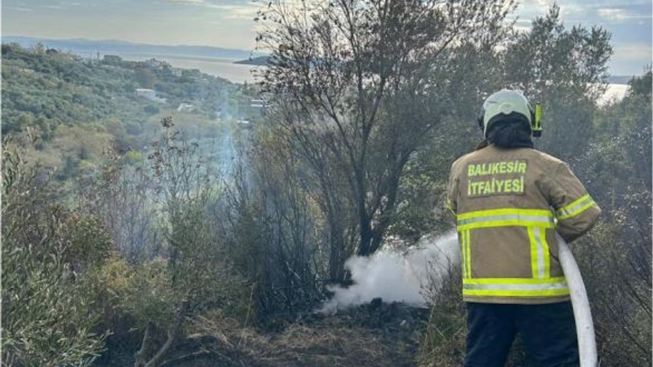 Erdek’te Orman Yangını! 2 Saatte Söndürüldü