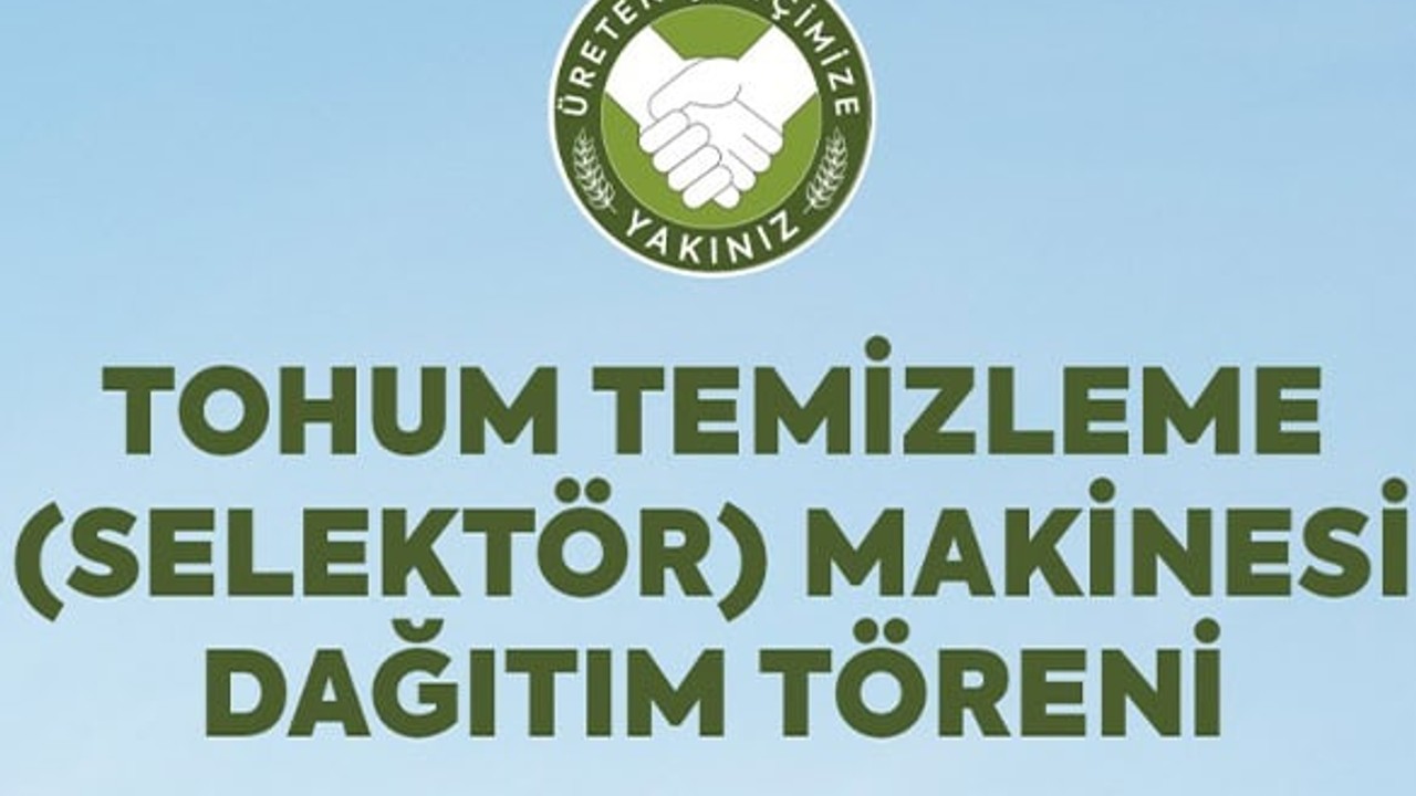 Balıkesir'de Çiftçilere Tohum Temizleme Makinesi Desteği