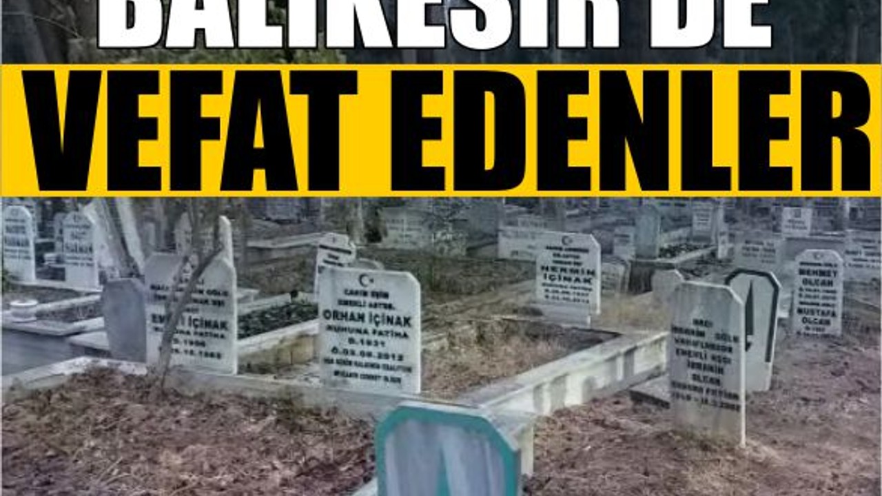 15 Kasım'da Balıkesir'de Ölenlerin 3'ü Altıeylül'den