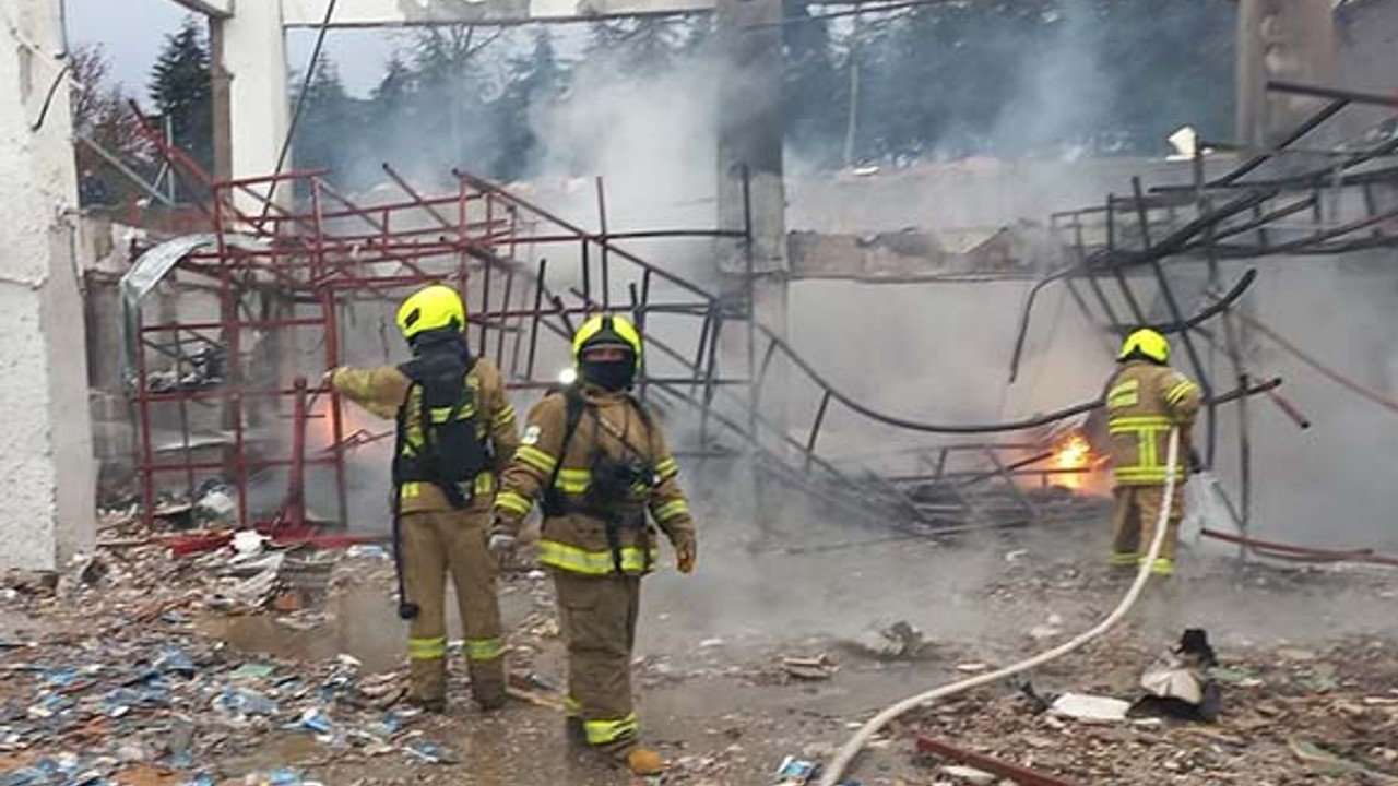 Balıkesir İtfaiyesi Patlama Alanındaki Çalışmalarını Tamamladı