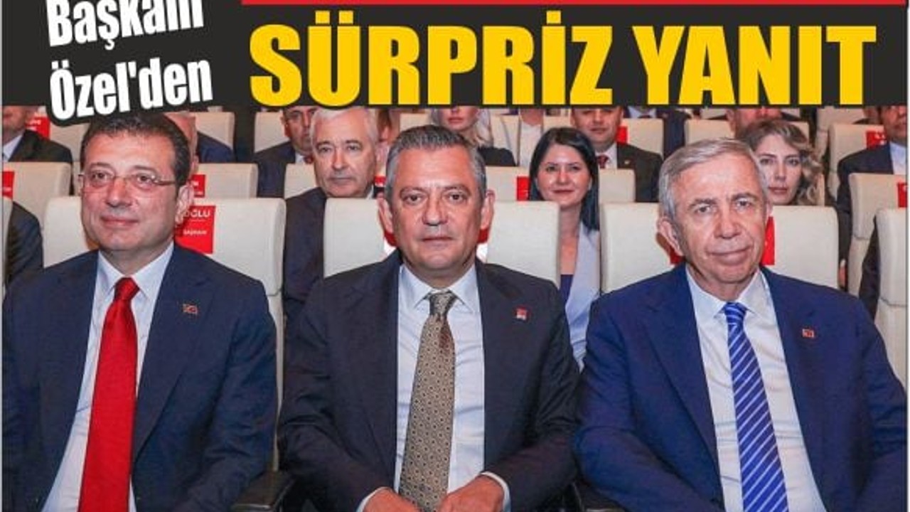 CHP Genel Başkanı Özel'den 'İki Aday' Sorusuna Sürpriz Yanıt