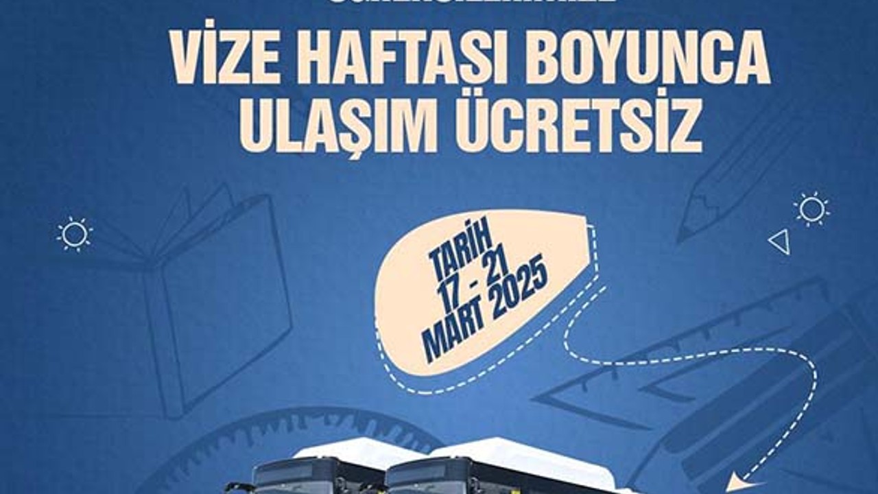Büyükşehir Belediyesi’nden Üniversitelilere Ücretsiz Ulaşım Desteği