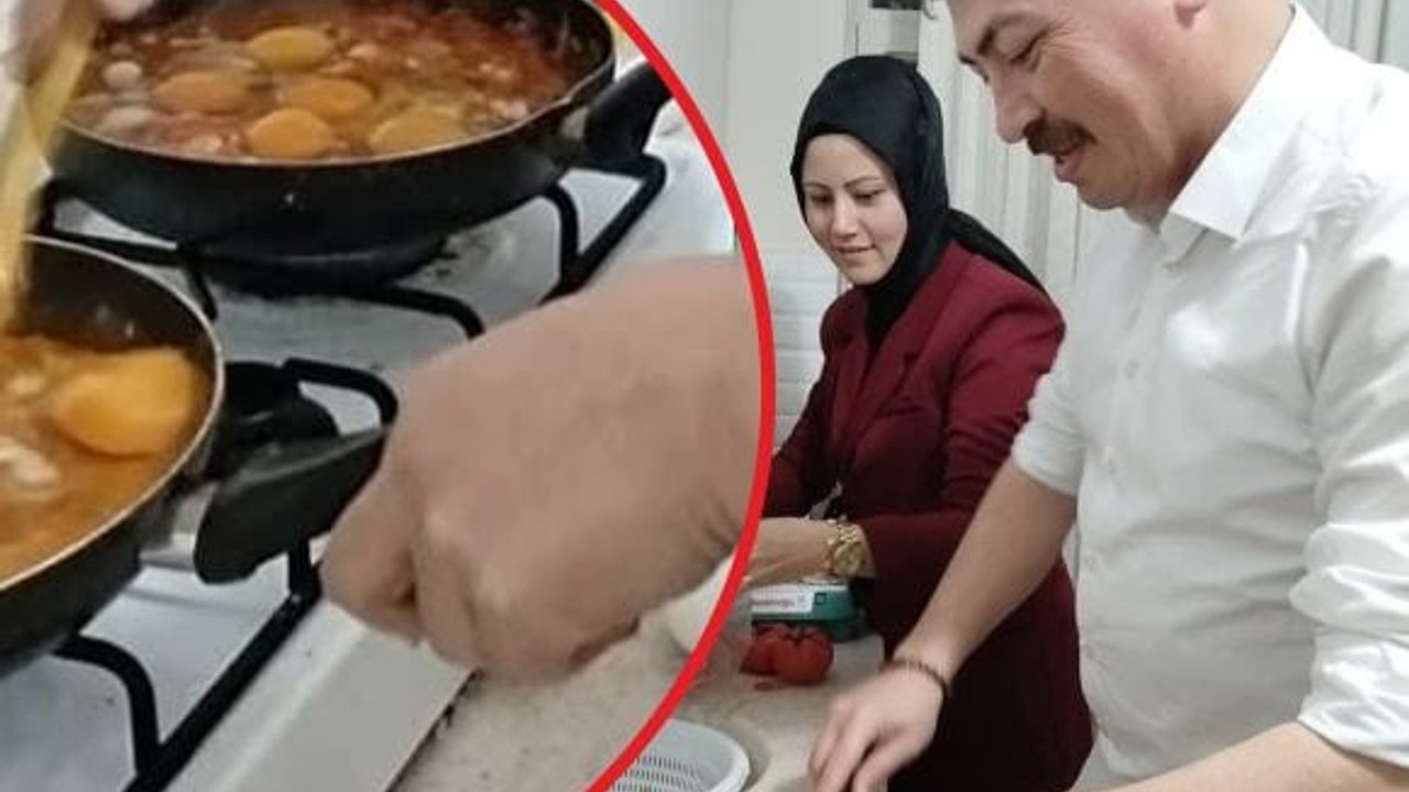 Başkan Ertaş Sahurda Öğrencilere Menemen Yaptı