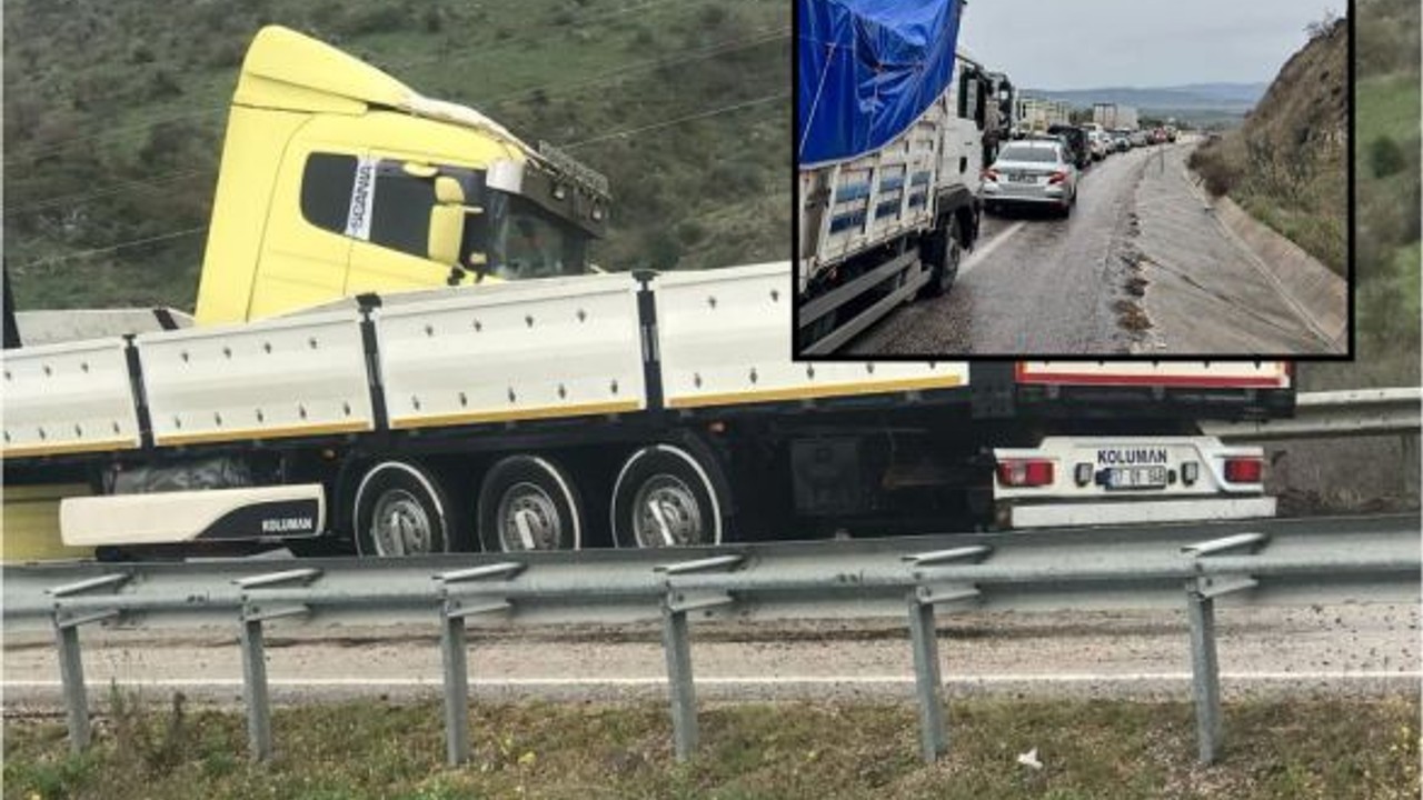 Gönen-Bandırma Yolunda TIR Kazası Trafiği Felç Etti