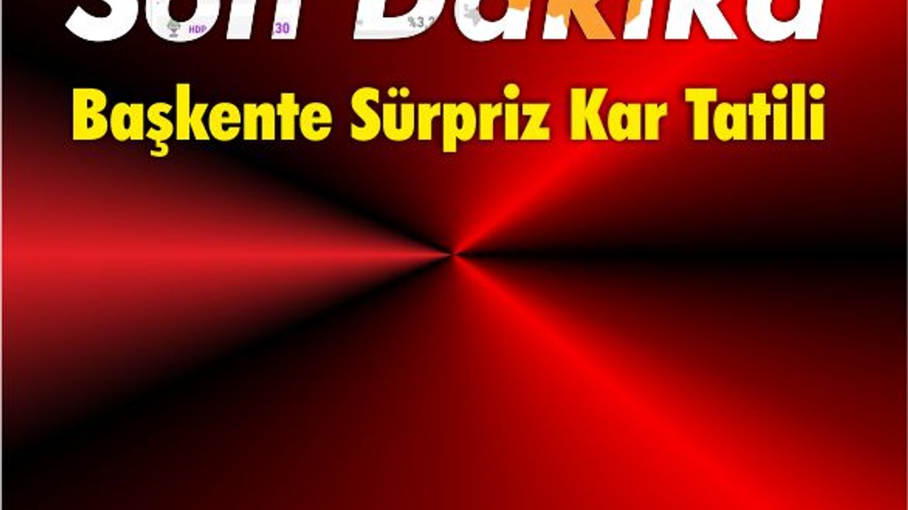 Başkente Sürpriz Kar Tatili