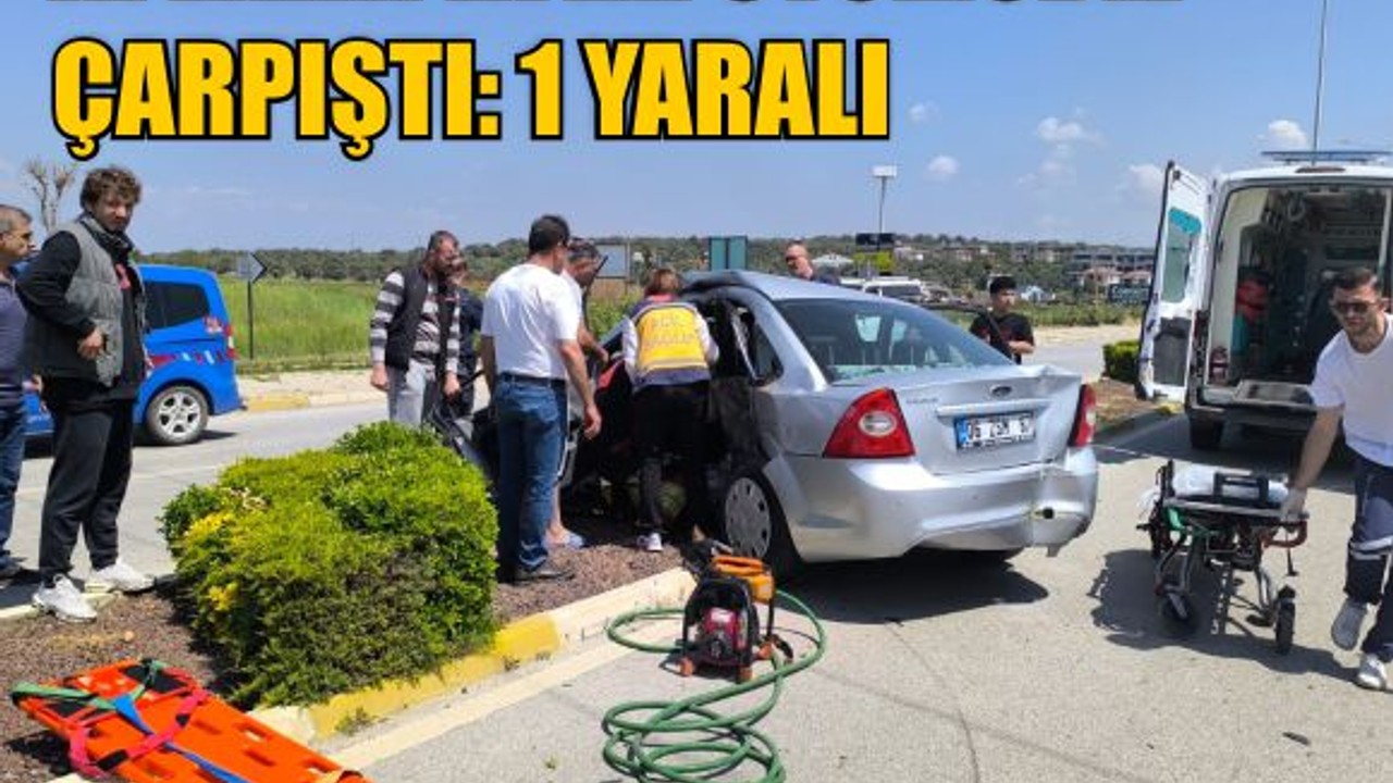 Ayvalık’ta İki Otomobil Çarpıştı: 1 Yaralı