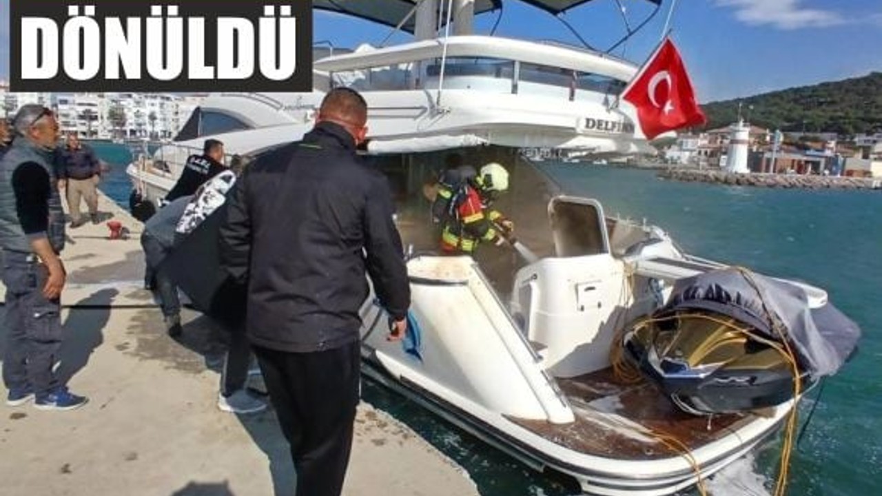 Deniz Üstünde Alevler: Ayvalık’ta Tekne Yangını