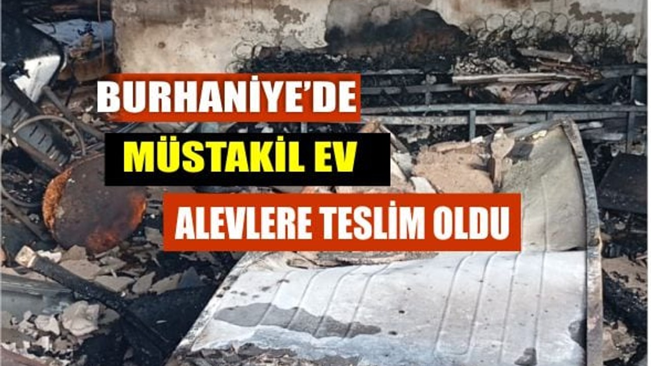 Burhaniye’de Tek Katlı Evde Yangın