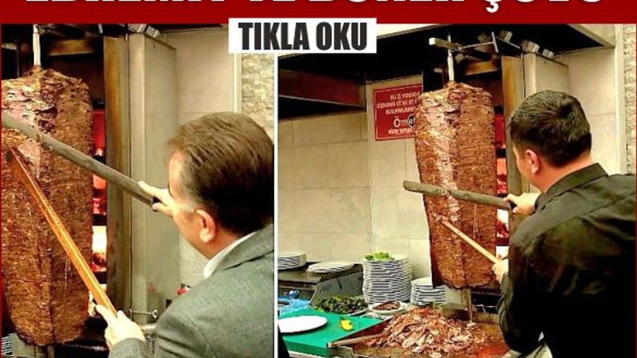 Edremit’te Döner Şovu: Kaymakam ve Başkan Ustaları Aratmadı
