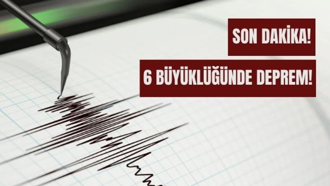 Akdeniz'de 6 Büyüklüğünde Deprem