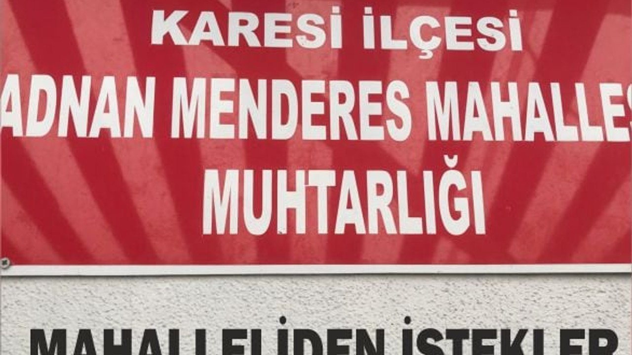 Adnan Menderes Sosyal Alan İstiyor