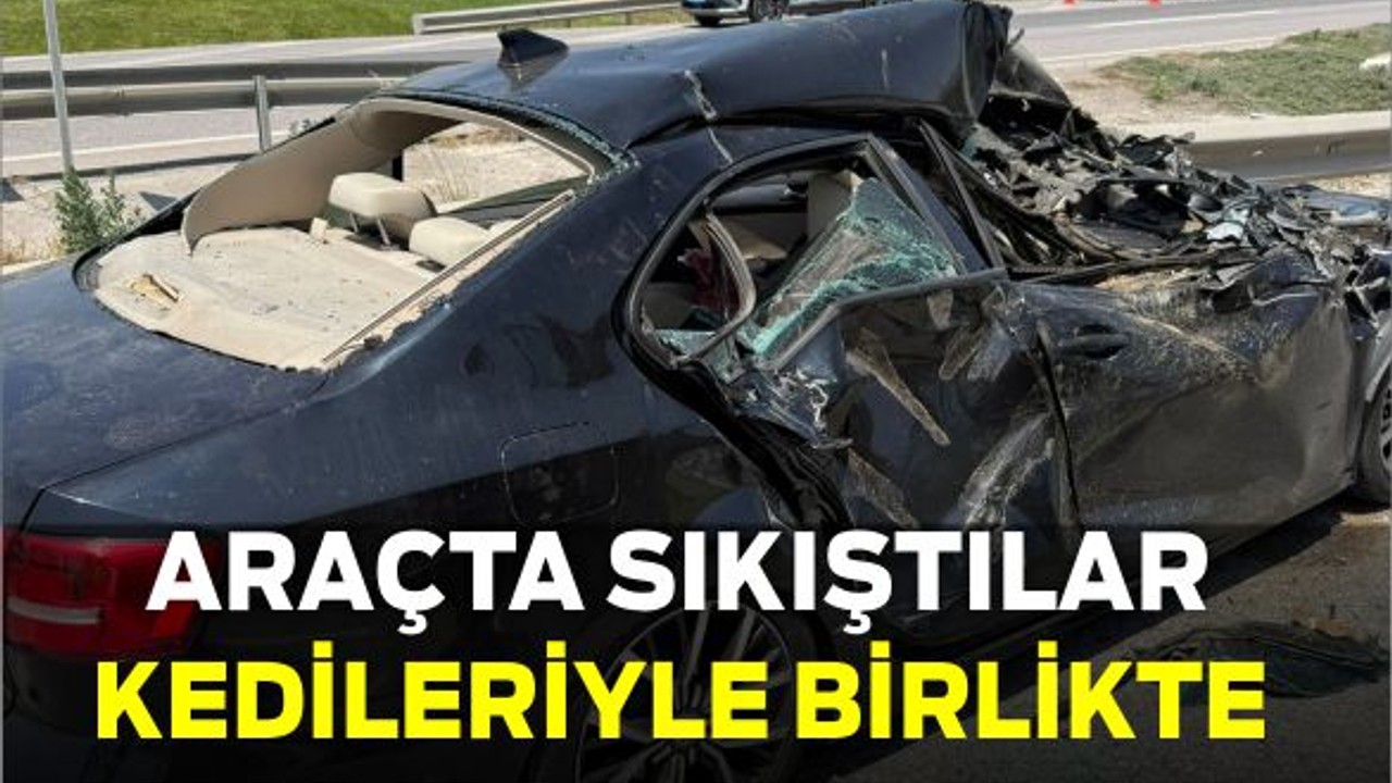 Araçta Sıkıştılar, Kedileriyle Birlikte Kurtarıldılar!
