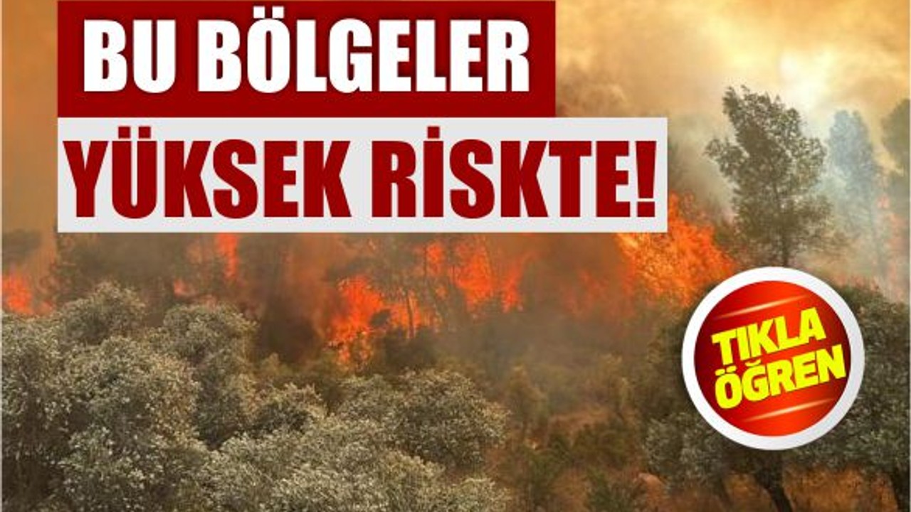 Balıkesir'de Yüksek Yangın Riski Taşıyan Bölgeler