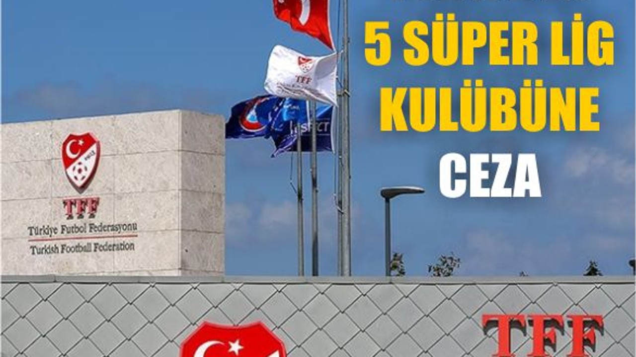 PFDK'dan Süper Lig'de 5 Kulübe Ceza