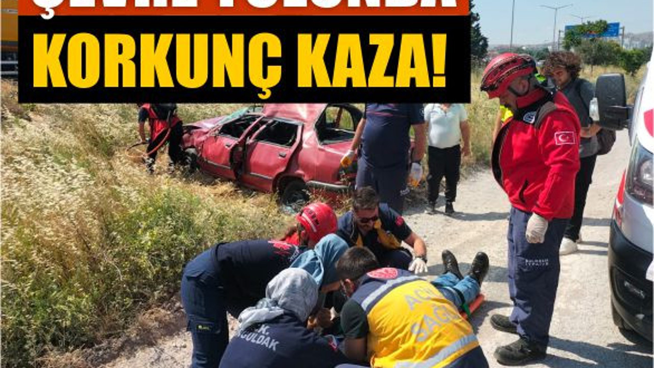 Çevreyolunda Kaza: Sürücü Kurtarıldı