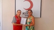 Edremit’te Kızılay’dan Düzenli Kan Bağışında Bulunanlara Ödül