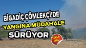 Bigadiç Çömlekçi’de Yangına Müdahale Sürüyor