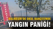 Okul Bahçesinde Çıkan Yangın Kısa Sürede Söndürüldü