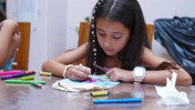 Gün boyunca çocuklar sanatla iç içe