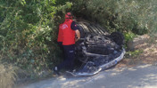 Balıkesir Dursunbey Yolunda Trafik Kazası: Otomobil Şarampole Devrildi