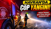 Havran Hamambaşı Mahallesi’nde Çöp Yangını