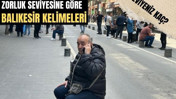 Zorluk Seviyesine Göre Balıkesirlilerin Bildiği Kelimeler