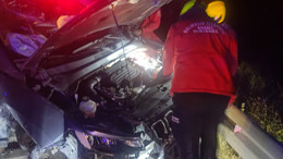 Burhaniye’de Tek Taraflı Trafik Kazası Sürücü Yaralandı