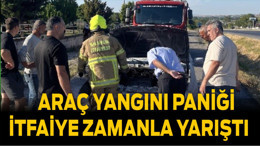 Susurluk’ta araç yangınına müdahale edildi