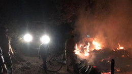 İvrindi’de Hayvan Damı Alevlere Teslim Oldu!