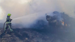 Gönen’de Saman Balyalarında Yangın Paniği!