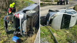 SON DAKİKA- Balıkesir’de Köprü Üzerinde Kaza! Otomobil Aşağı Düştü