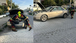 Burhaniye’de Seyir Halinde Araç Alev Aldı!