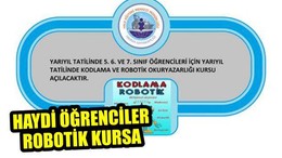 Haydi Öğrenciler Robotik Kursa