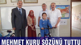 MEHMET KURU SÖZÜNÜ TUTTU
