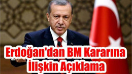 Erdoğan'dan BM Kararına İlişkin Açıklama