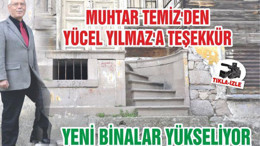 MUHTAR TEMİZ’DEN YÜCEL YILMAZ’A TEŞEKKÜR