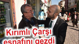 Kırımlı çarşı esnafını gezdi